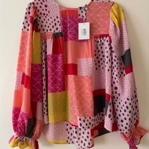 Colorful Patchwork Women's Top